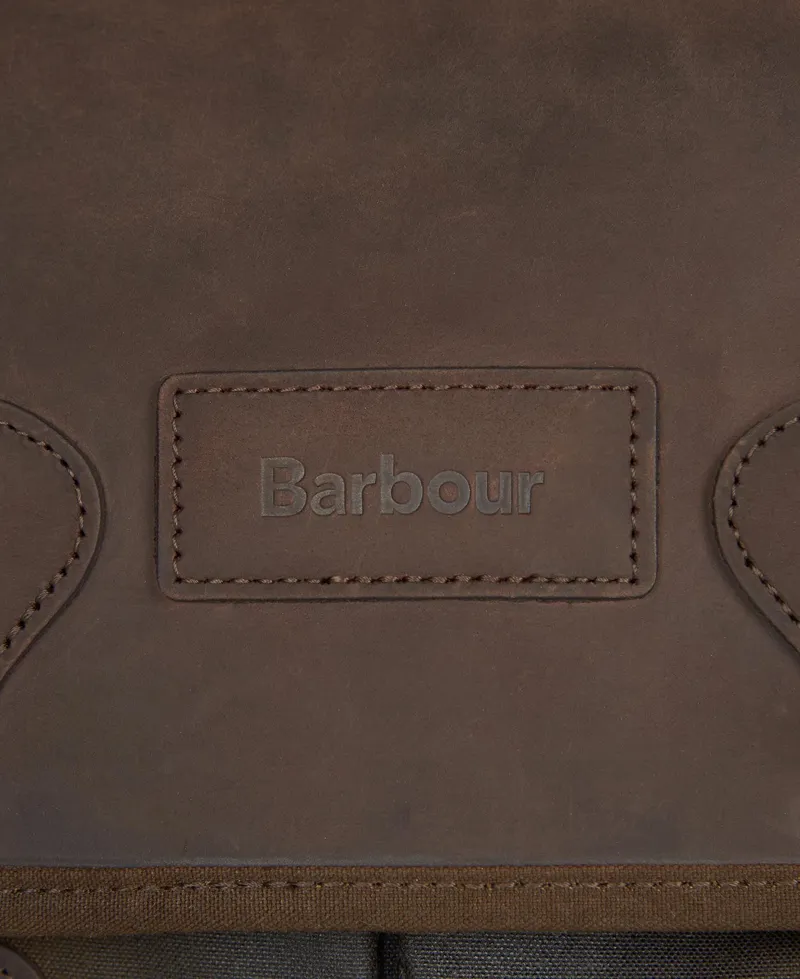 Barbour Wax Leather Tarras Bag in Olive-2